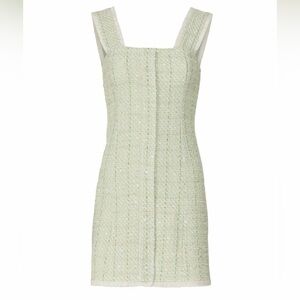 NWT Maje Light Green Tweed Midi Dress